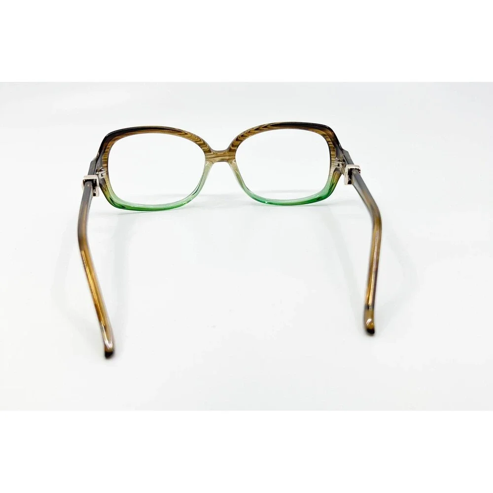 S677 Eyeglasses Frames Women Brown Green Ombre Full Rim 53-17-130